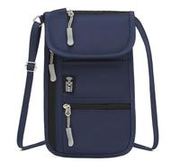 ERRORY Blocca gli organizzatori antifurto per passaporti resistenti all'usura che offrono una struttura compatta e leggera per un facile trasporto tracolla regolabile, blu navy