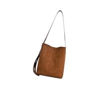 ERRORY Borsa a secchiello a tracolla Borsa Toted per le donne Faux Suede Spalla Hobos Trendy Borsa e borsa con borse per il trucco Secchio a tracolla con trucco, Marrone, One Size