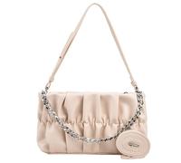 ERRORY Borsa a tracolla a catena a pieghe sotto le ascelle nuvola come borsa a tracolla borsa da donna per appuntamenti da lavoro borsa a tracolla pieghettata in poliuretano, B