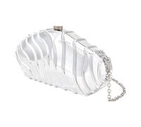 ERRORY Borsa da sera acrilica moderna irregolare Shell Borse a tracolla alla moda borsa a tracolla progettata per la borsa acrilica degli individui di modo, Argento, One Size