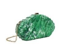 ERRORY Borsa da sera acrilica moderna irregolare Shell Borse a tracolla alla moda borsa a tracolla progettata per la borsa acrilica degli individui di modo, Verde, One Size