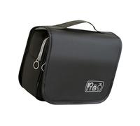 ERRORY Borsa da toilette da viaggio multi scomparto organizzata borse per il trucco resistente all'acqua borsa da bagno con gancio appeso custodia da toilette, Nero , One Size