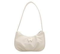 ERRORY Borsa per ascelle in pelle PU per donne Farfalla Spalla Moda Shopping Incontri Coreano Pieghettato Ascella Coreano Ascella per le Donne Farfalla Ascella Spalla in pelle PU, bianco, One Size