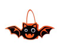 ERRORY Borsa riciclabile a tema Halloween Green Deck Storage sottile trasportabile per raduni non interlacciata borsa per bomboniere di Halloween, Big Winged Bat Candy