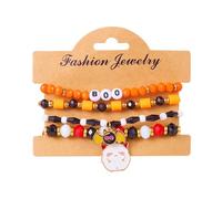 ERRORY Braccialetti elastici con ciondolo a forma di pipistrello e fantasma, impilabili, set per decorazioni in costume festivo, braccialetti multiuso, Misura unica, come descritto