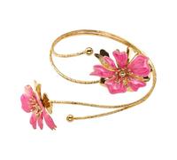 ERRORY Braccialetto elastico con gocce di olio 3D, ideale per stili naturali e viaggi con fiori stratificati, Misura unica, come descritto