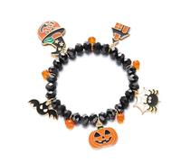 ERRORY Braccialetto in lega con ciondolo unico con accenti di cristallo, per feste di Halloween e regali di Halloween, Misura unica, come descritto