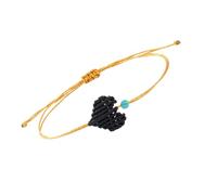 ERRORY Braccialetto intrecciato con ali d'angelo, simbolo d'amore, adatto per coppie, corda regolabile, regalo per coppie, braccialetti coordinati, Misura unica, come descritto