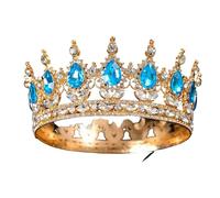 ERRORY Classica corona da principessa retrò a 8 occhi, accessorio per capelli, leggero ed elegante, fascia da sposa per occasioni speciali, corone retrò a otto occhi, Misura unica, come descritto
