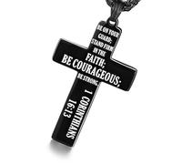 ERRORY Collana versatile da uomo con crocifisso animale, gioiello per occasioni formali e casual, in acciaio inox, alla moda, accessorio per il collo, Misura unica, come descritto, come descritto