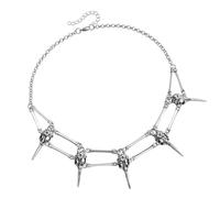 ERRORY Collana vintage gotica con teschio di uccello che simboleggia mistero e potere, collana regolabile per appassionati di moda unici in lega con ciondolo gotico