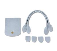 ERRORY Crochet ha ricamato il cuoio dell'unità di elaborazione di Microfiber degli accessori della borsa e il bottone per, blu cielo, One Size