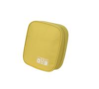 ERRORY Custodia per cavi con divisori regolabili, resistente all'usura, per caricabatterie per telefono, auricolari, tablet, organizer da viaggio con scomparti multipli, Giallo, One Size