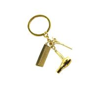 ERRORY Elegante portachiavi in lega per gli appassionati di parrucchieri con forbici asciugacapelli pettine design robusto accessorio alla moda regalo unico portachiavi regalo, Oro, Taglia unica