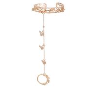 ERRORY Hollow Out Rose Vine braccialetto a tema anime regolabile gioielli per l'uso quotidiano elegante accessorio farfalla, Misura unica, come descritto