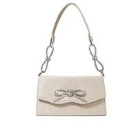 ERRORY Lussuosa borsa alla francese con fiocco e strass, perfetta per una cena alla francese, borsa dal design carino ed elegante, Albicocca