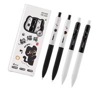 ERRORY Penna a sfera dal design innovativo, con flussi precisi, stampa interattiva per cambiare il viso, penna gel 4 pezzi per diario per il ritorno a scuola divertente penna interattiva per diario