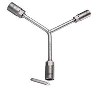 ERRORY Set di chiavi a bussola multifunzione da 6 dimensioni, con design retrattile e punte piatte a croce da 8/10/12/14/17 mm in acciaio con punta per cacciavite