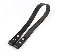 ERRORY Tracolla di ricambio in pelle PU con bottone per maniglie per borse artigianali accessori per borse a tracolla cinghie per borse nere, Nero