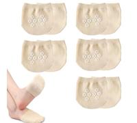 Errshing 6 Paia Mezze Calzini Antiscivolo Cotone, Invisibili Calze Mezzi Donna con Silicone Antiscivolo Calze Anti Scivolo Estive Calzini Half Socks per Donna Ragazza Tacchi Alti Ballerina