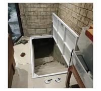 ERRULAN Coperchio Botola Porte Interne Copertura per Porta della Cantina Esterna Impermeabile, Portello per Porte di Accesso al Pavimento dello Spazio di scansione(White,LXW 48x26''/122x66cm)