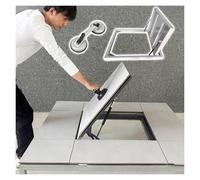 ERRULAN Coperchio Botola Porte Interne Porta per Cantina piastrellabile per scansione, Porte nascoste per seminterrato, Portello di Accesso al Pavimento Incassato(L 28 x W 32 in(71x81cm))