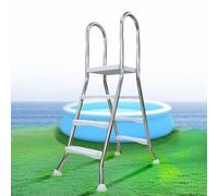 Errzom Scaletta Piscina Fuori Terra in Acciaio Robusto 135cm, Scala Piscina Fuori Terra a 4 Gradini a Doppio Lato, Gradini per Piscina Fuori Terra Resistenti, capacità 250kg**