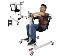 Errzom Sedia da Trasferimento per Pazienti con Leva di Sollevamento Manuale per la Casa, Sedia da Trasferimento per Pazienti con Sedia a Rotelle per Auto, Regolazione Altezza/Larghezza