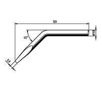 Ersa 0152JD Punta di saldatura Forma a scalpello, curva Contenuto 1 pz.