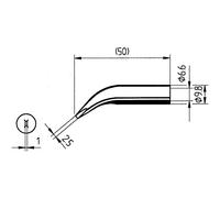 Ersa 0832WD Punta di saldatura Forma a scalpello, curva Contenuto 1 pz.