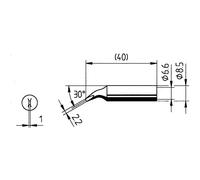 Ersa 0842JD Punta di saldatura Forma a scalpello, dritta Contenuto 1 pz.