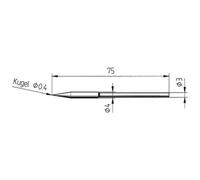 Ersa 212 BD LF Punta di saldatura Forma matita Dimensione punta 0.4 mm