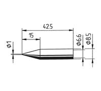 Ersa 842 BD Punta di saldatura Forma matita Dimensione punta 1 mm Contenuto 1