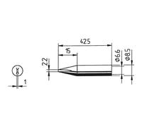 Ersa 842 CD Punta di saldatura Forma a scalpello Dimensione punta 2.2 mm