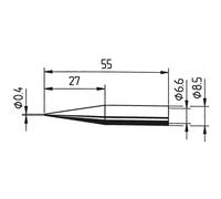 Ersa 842 UD LF Punta di saldatura Forma matita, prolungata Dimensione punta 0.4