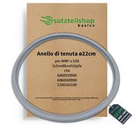 ersatzteilshop basics Anello di tenuta da 22 cm per pentola a pressione Silit e pentola a pressione WMF da 3 l, 4,5 l, 6,5 l, 8,5 l, anello in silicone