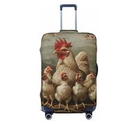 ERSDWRE A Brood of Chickens - Copertura elastica per valigia, adatta per accessori da viaggio da 45,7 a 81,7 cm, Nero , L