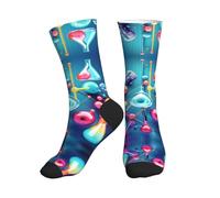 ERSDWRE Calzini sportivi con illustrazione astratta della scienza chimica con stampa 3D, calzini sportivi da uomo, da donna, morbidi calzini imbottiti per palestra, corsa e sport, 2 Nero-2, Taglia