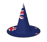 ERSDWRE Cappello da strega con bandiera della Nuova Zelanda, cappello da mago, accessori per cosplay, Halloween, Natale, carnevale, feste in maschera