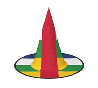 ERSDWRE Cappello da strega con bandiera dell'Africa centrale, cappello da mago, accessorio per cosplay, Halloween, Natale, carnevale, feste in maschera