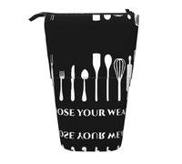 ERSDWRE Choose Your Weapon - Astuccio telescopico Kawaii per cancelleria, con cerniera, portapenne