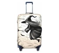 ERSDWRE Copertura elastica per bagagli con stampa di strega di Halloween, adatta per accessori da viaggio da 45-81 cm, Nero , XL