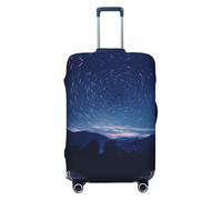 ERSDWRE Copertura elastica per valigie con stampa di stelle luminose, adatta per accessori da viaggio da 45-81 cm, Nero , L