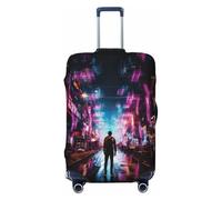 ERSDWRE Copertura elastica per valigie con stampa di vertigini fantasy, adatta per accessori da viaggio da 45,7 a 81,7 cm, Nero , XL