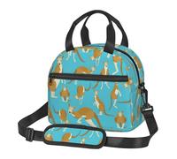 ERSDWRE Divertente borsa termica per il pranzo da donna, con stampa di canguro e zoo, riutilizzabile, per ufficio, picnic, viaggi