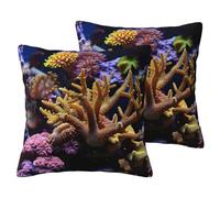 ERSDWRE Federa decorativa per cuscino con stampa barriera corallina, per divano, letto, casa