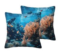 ERSDWRE Federa decorativa per cuscino con stampa barriera corallina, per divano, letto, casa