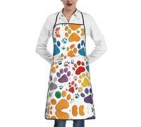 ERSDWRE Footprint Prints Art 1 Print Grembiule da cucina Grembiule da cucina con tasche unisex grembiule da cuoco cottura barbecue giardinaggio