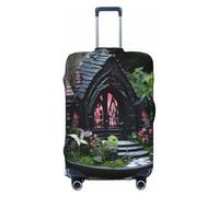 ERSDWRE Gothic Fairy Garden03 - Copertura elastica per valigia, adatta per accessori da viaggio da 45,7 a 81,7 cm, Nero , L