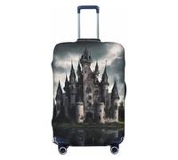 ERSDWRE Gothic Fairy Tale Castle03 - Copertura elastica per valigie, adatta per accessori da viaggio da 45,7 a 81,7 cm, Nero , XL